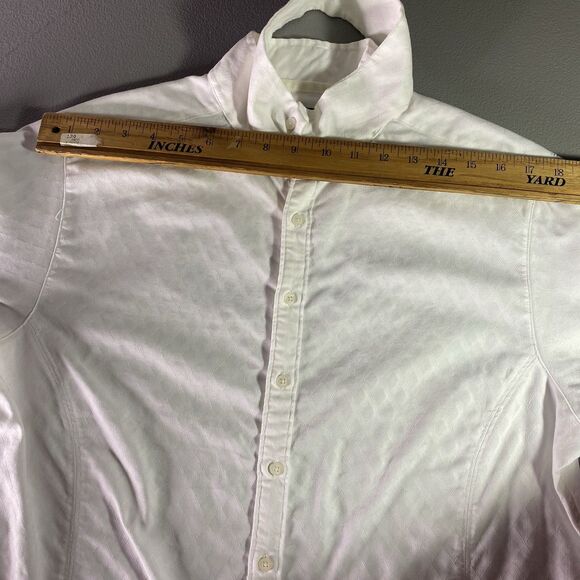 ARIAT PRO SERIES Western Shirt Diamond Pattern Button Tab Collar Mens 42 White - Picture 6 of 12